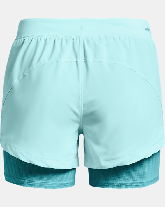 Women's UA Iso-Chill Run 2-in-1 Shorts, Blue, pdpMainDesktop image number 8